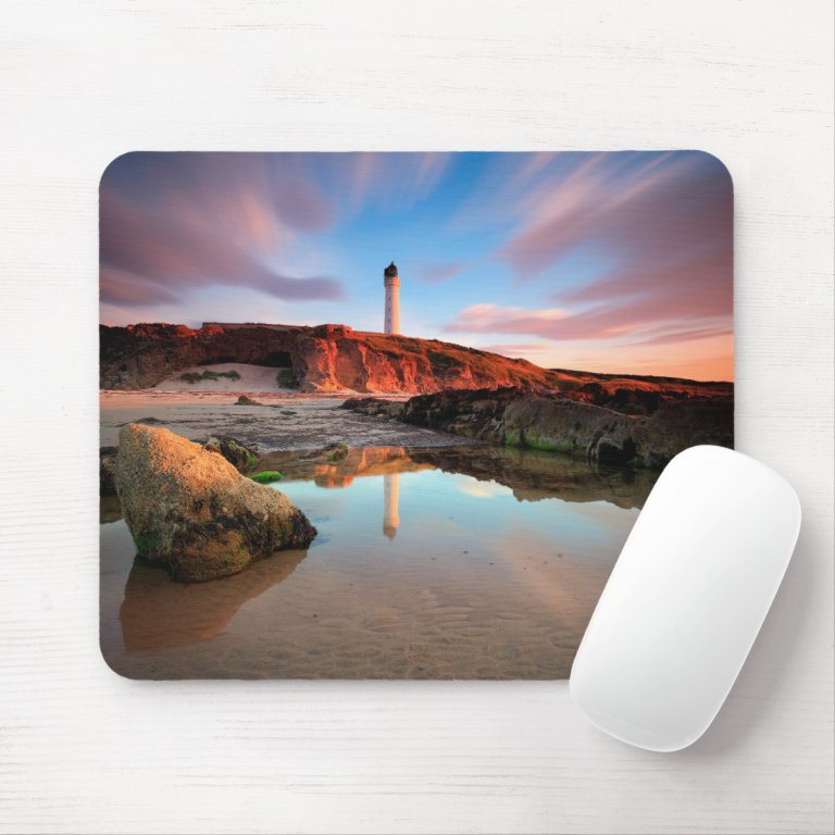 Lighthouses | Sea-Light Lossiemouth Scotland Mouse Pad