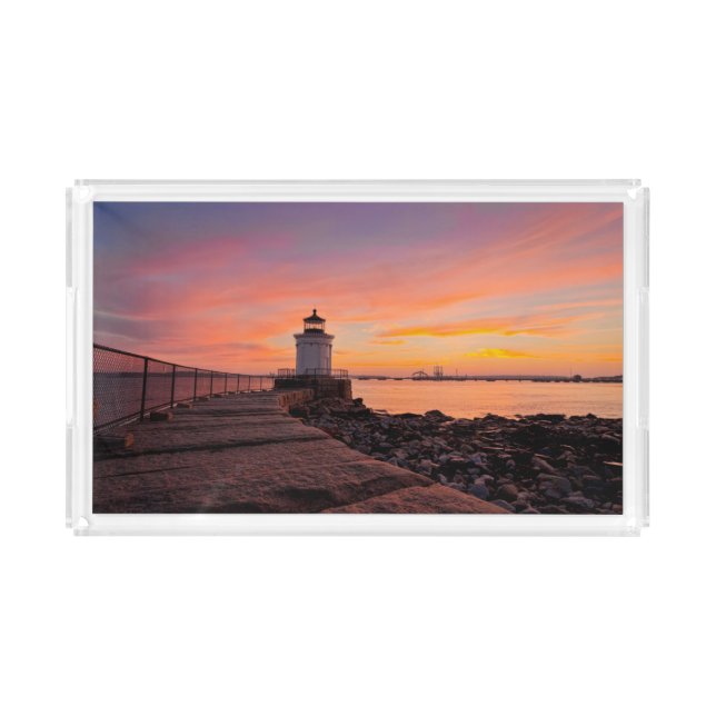 Lighthouses | South Portland, Maine Acrylic Tray (Front)