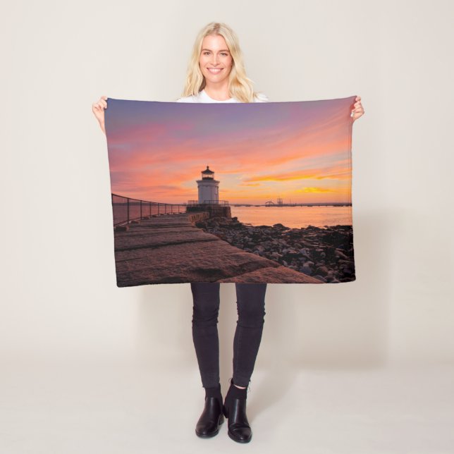 Lighthouses | South Portland, Maine Fleece Blanket (In Situ)