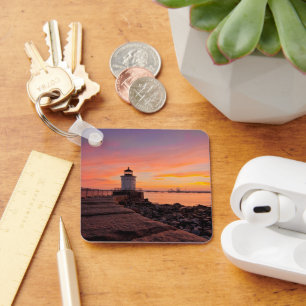 Lighthouses South Portland, Maine Keychain