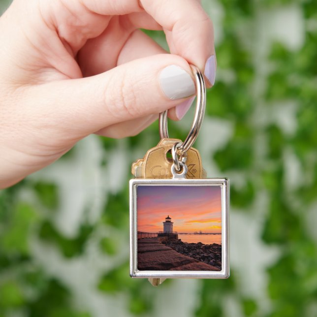 Lighthouses | South Portland, Maine Keychain (Hand)