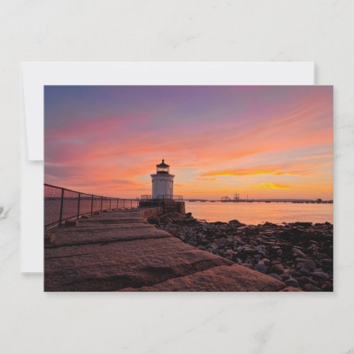 Lighthouses  South Portland Maine Thank You Card