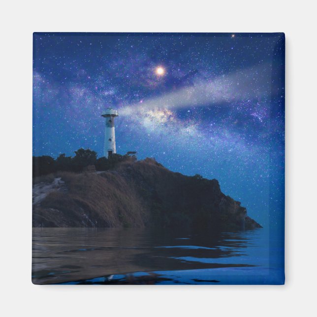 Lighthouses | Starry Night Lighthouse Magnet (Front)