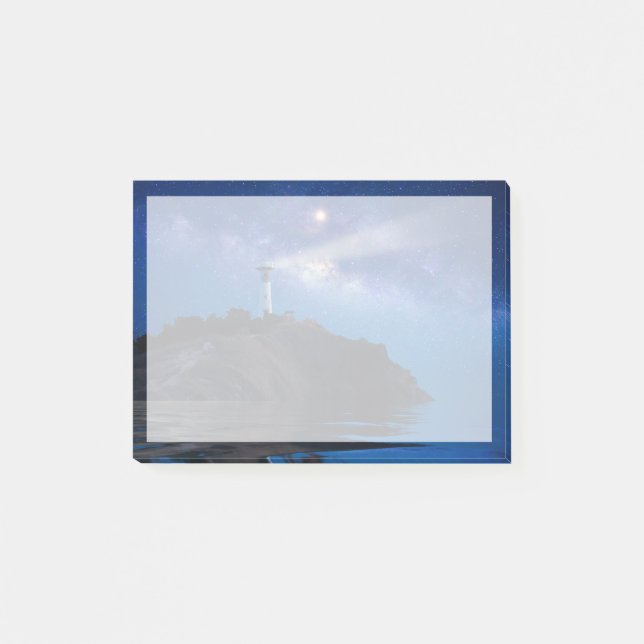 Lighthouses | Starry Night Lighthouse Post-it Notes (Front)