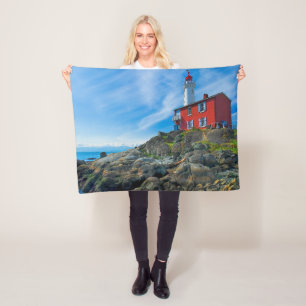 Lighthouses Victoria Harbor Vancouver Island Fleece Blanket