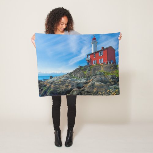 Lighthouses  Victoria Harbor Vancouver Island Fleece Blanket