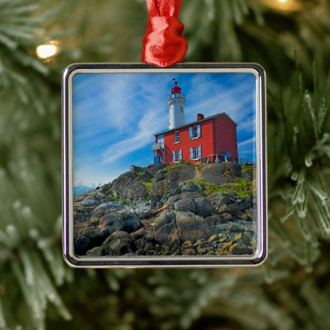 Lighthouses | Victoria Harbor Vancouver Island Metal Ornament (Tree)