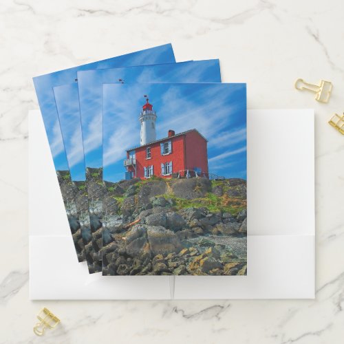 Lighthouses  Victoria Harbor Vancouver Island Pocket Folder