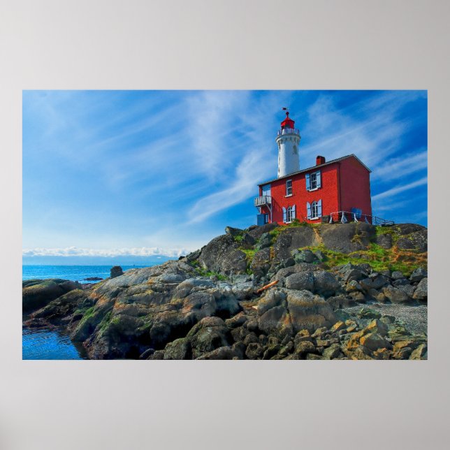 Lighthouses | Victoria Harbor Vancouver Island Poster (Front)