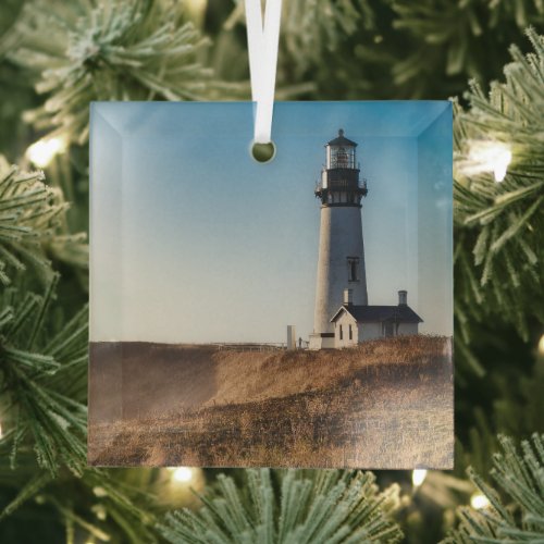 Lighthouses | Yaquina Head Lighthouse Oregon Glass Ornament
