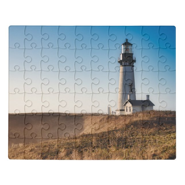 Lighthouses | Yaquina Head Lighthouse Oregon Jigsaw Puzzle (Puzzle Horizontal)