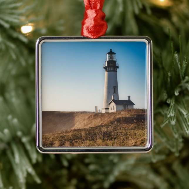 Lighthouses | Yaquina Head Lighthouse Oregon Metal Ornament (Tree)