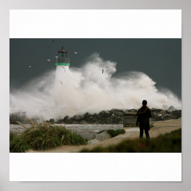 LighthouseWavelarge Poster (Front)