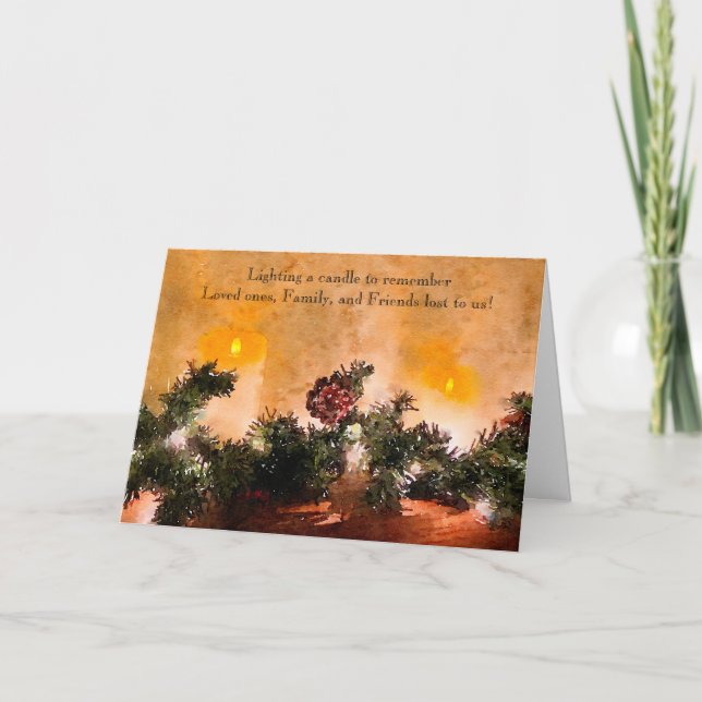Lighting a Candle Sympathy Card (Front)