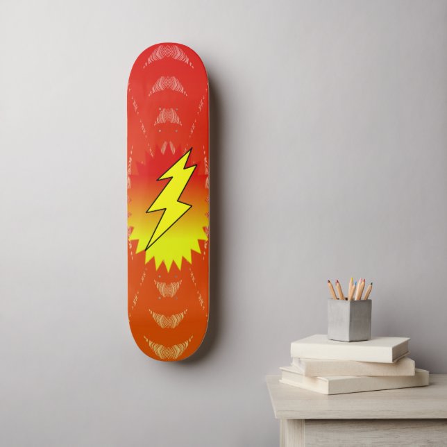 lighting bolt skateboard deck (Wall Art)