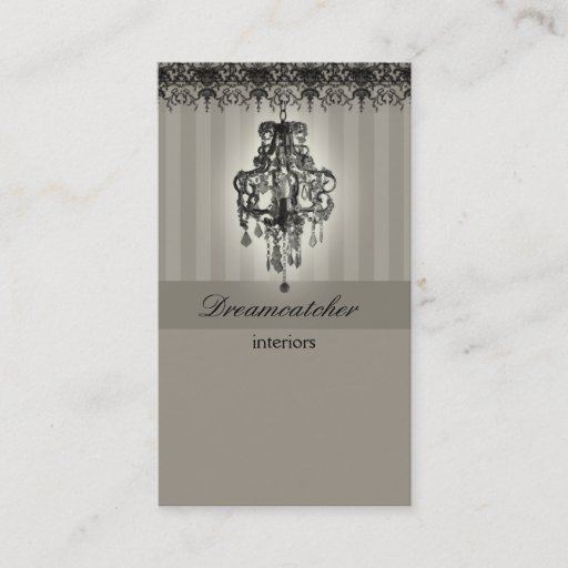 Customizable Lighting Chandelier Real Estate Business Card Bg