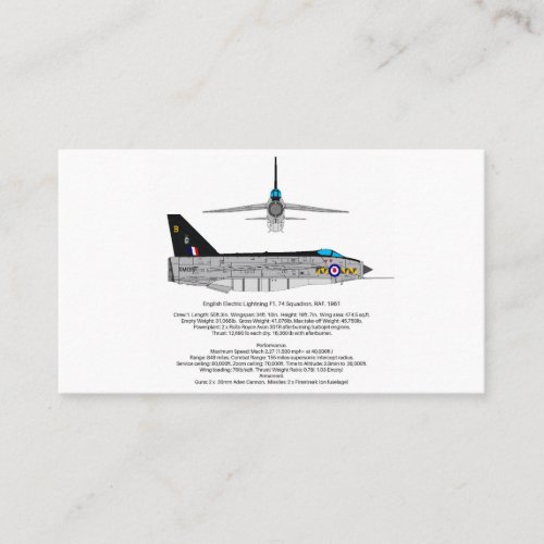  Lighting Fighter Jet Business Card