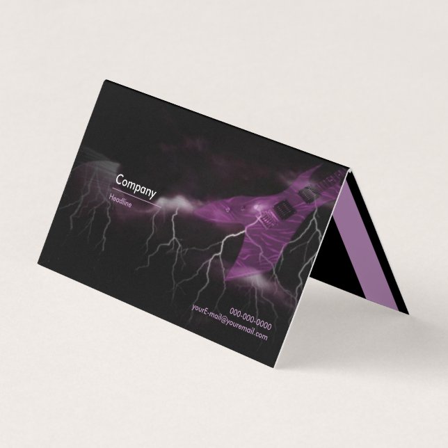 Lighting Guitar Business Card (Front)