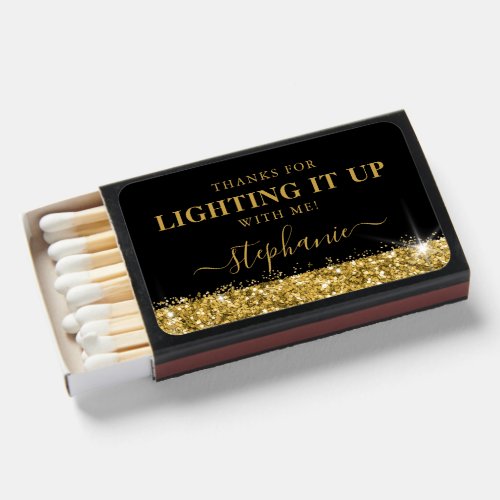Lighting It Up Thank You Personalized Party Favor Matchboxes