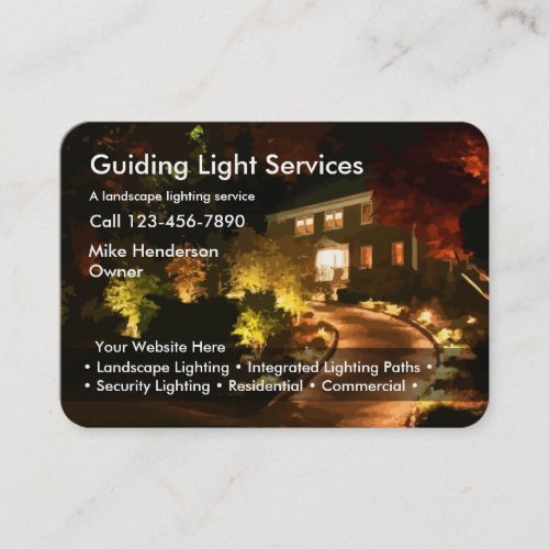 Lighting Landscaping Business Cards