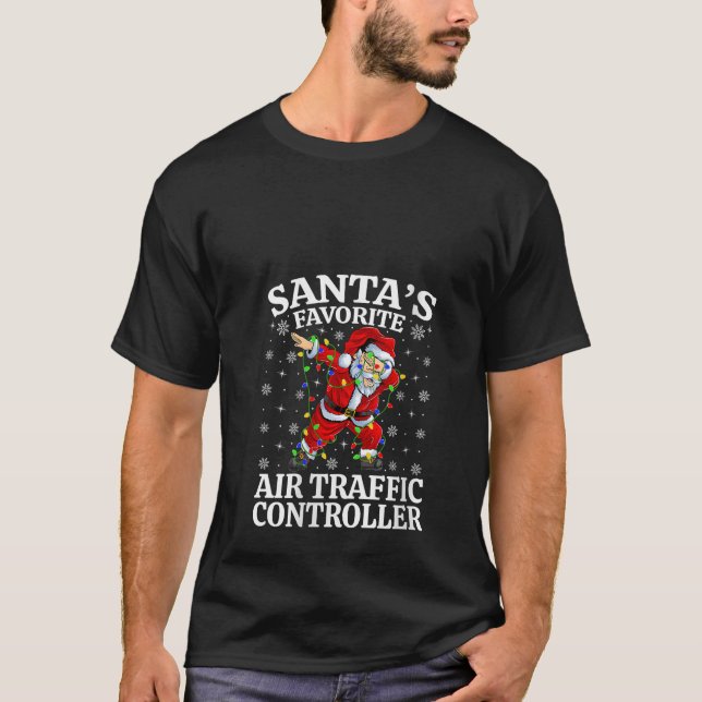 Lighting Santa s Favorites Air Traffic Controller  T-Shirt (Front)