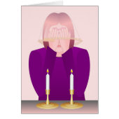 Lighting Shabbat Candles Card (Front)