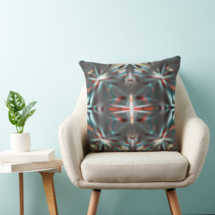 Lighting shapes of dotted texture under gray fog throw pillow
