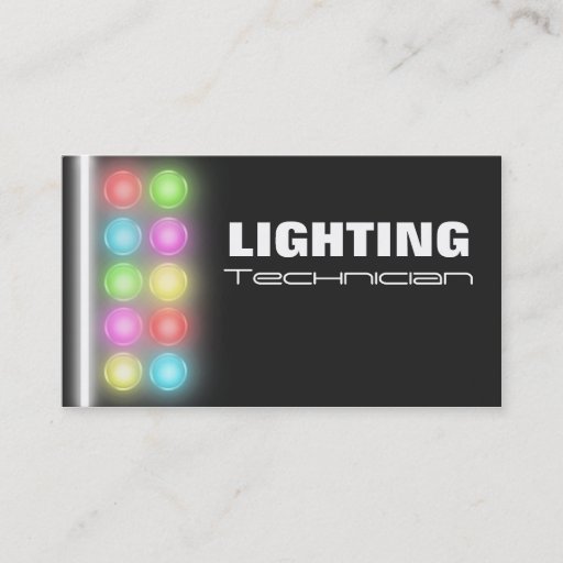 Customizable Lighting Technician Business Cards