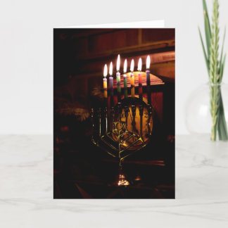 Lighting the Menorah Holiday Card