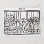 Lighting the Menorah Postcard<br><div class="desc">Jewish School's Lighting the Menorah (woodcut) located at a Private Collection.</div>