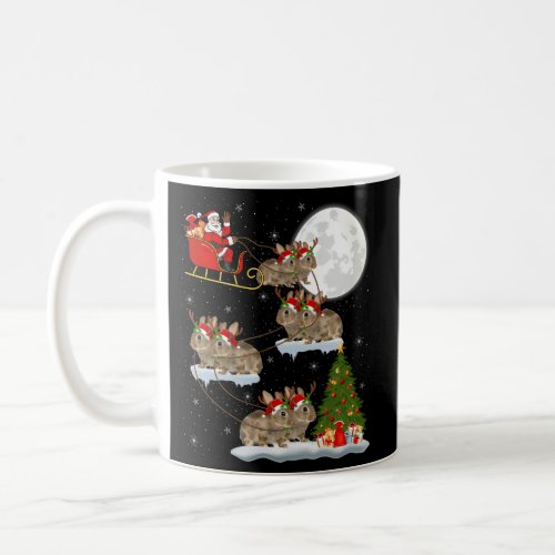 Lighting Tree Santa Riding Bunny Coffee Mug