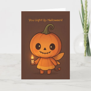 Lighting Up Halloween Holiday Card