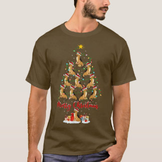 Lighting Xmas Matching Santa German Shepherd Chris T-Shirt