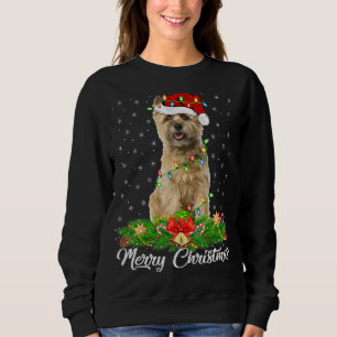 Lighting Xmas Matching Santa Hat Cairn Terrier Chr Sweatshirt