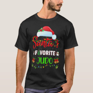 Lighting Xmas Santa's Favorite Judo Christmas T-Shirt