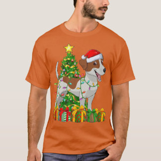 Lighting Xmas Tree Matching Jack Russell Terrier C T-Shirt