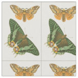 Lightly Bordered Butterfly Painting Fabric
