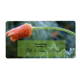 Lightly Frosted California Poppy Label