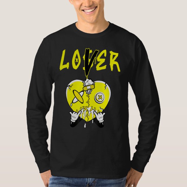 Lightning 4s Tee To Match Loser  Heart 5 Racer Blu (Front)