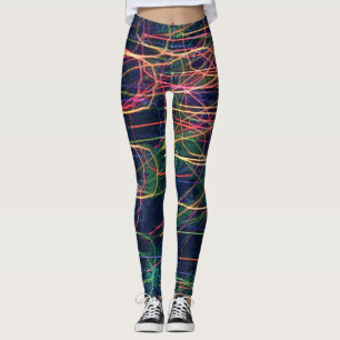 Lightning Abstract Art Colorful Leggings