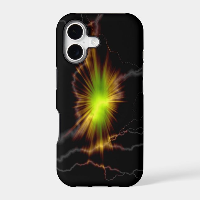 Lightning Abstract Art Iphone Case (Back)