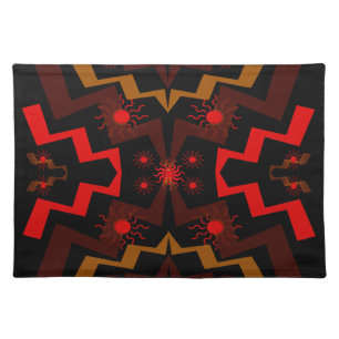 Lightning Abstract Cloth Placemat