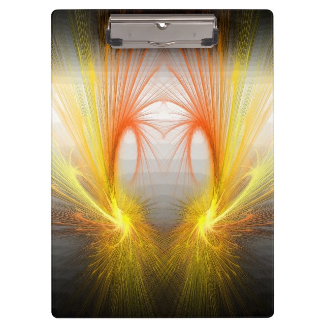 Lightning abstract - cool fractal  clipboard (Front)