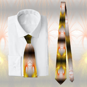 Lightning abstract - fractal  neck tie