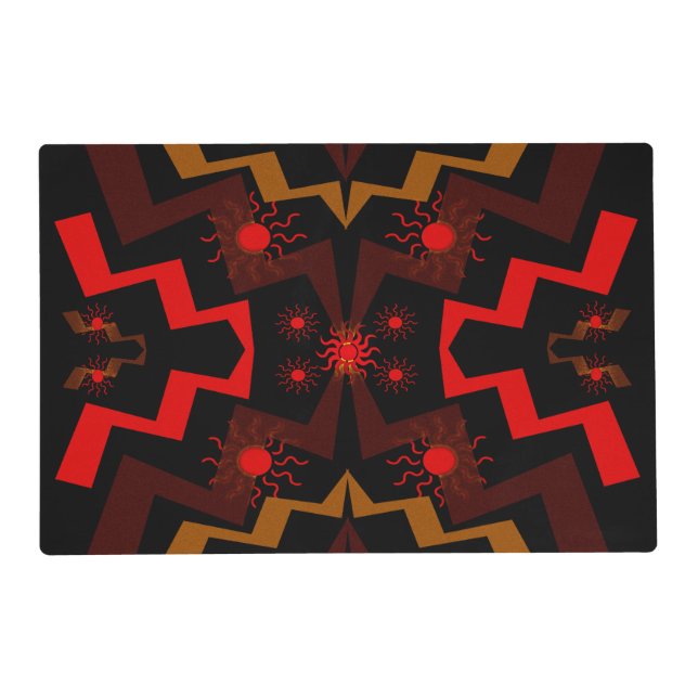 Lightning Abstract Laminated Placemat (Front)