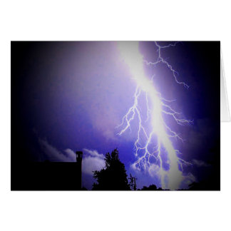 Lightning Among a Dark Sky Greeting Card