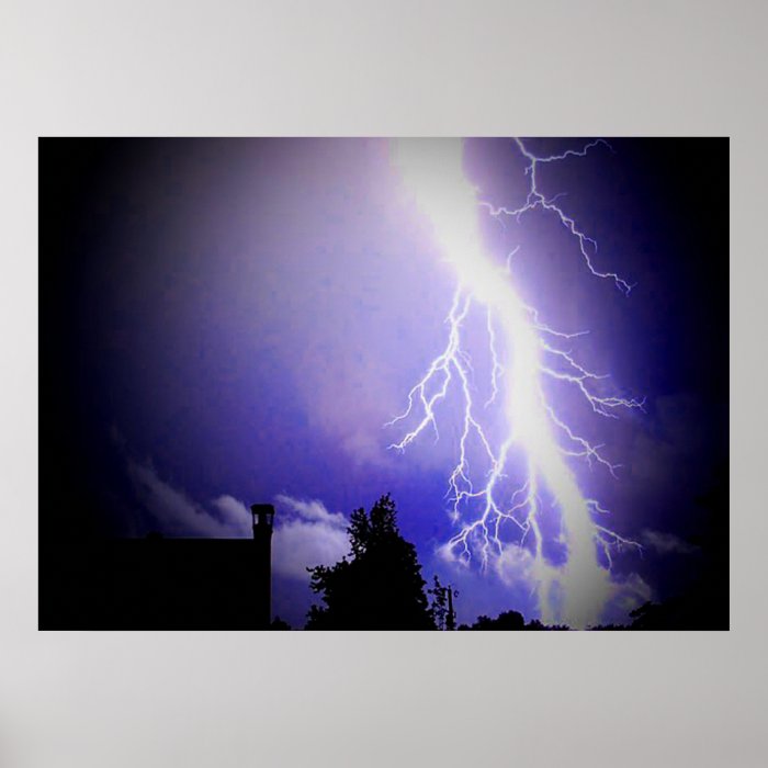 Lightning Among a Dark Sky Poster