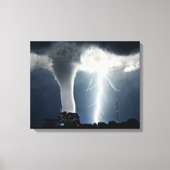 Lightning and Tornado Wrapped Canvas Print (Front)