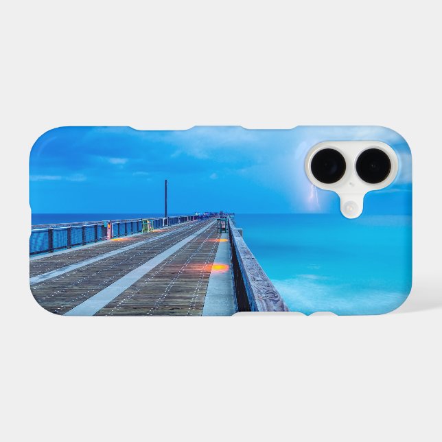 Lightning At Navarre Beach Pier Case-Mate iPhone Case (Back (Horizontal))