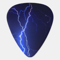 Lightning at night design guitar pick Lightning at night design guitar pick